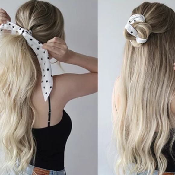 Polka Dot Hair Tie - Picture 2 of 4